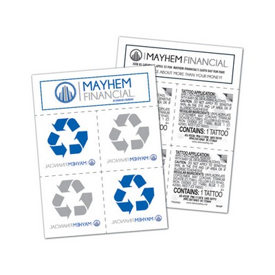 3" x 4" Custom Tear & Share Temporary Tattoo Sheet